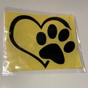 Animal paw window cling. Black